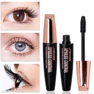 การแต่งหน้ามาสคาร่ามาสคาร่าสีดำกันน้ำ Curling 4D Silk Lash มาสคาร่า