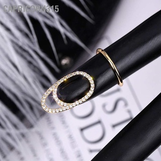 Capricorn315 Fingernail Rings Women Rhinestones Exquisite Fashionable Finger Nail Cover Ring Art Decoration