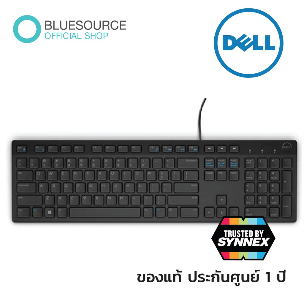 ของแท้-100-คีย์บอร์ด-dell-kb216-multimedia-keyboard-thai-eng-แป้นพิมพ์เป็นภาษาไทย-ของแท้-ประกันศูนย์ไทย-1-ปี