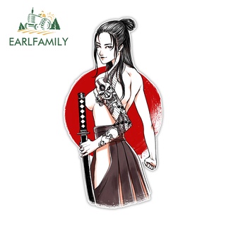 Earlfamily สติกเกอร์ กันน้ํา ลาย kendo samurai ninja 13 ซม. x 6.7 ซม. สําหรับตกแต่งตู้เย็น สเก็ตบอร์ด DIY