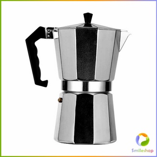 Smileshop หม้อต้มกาแฟแบบแรงดัน หม้ออลูมิเนียมเอสเพรสโซ่ กาต้มกาแฟสด Aluminum espresso pot