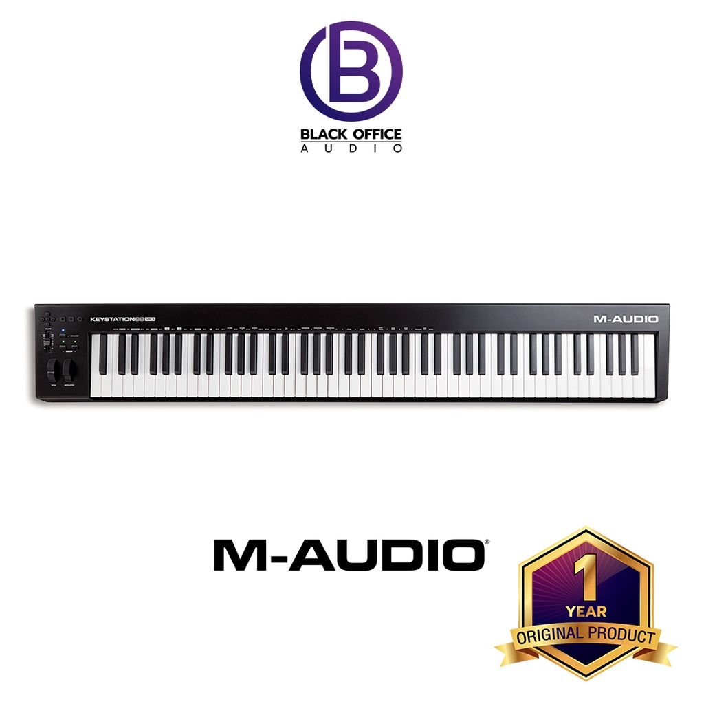 m-audio-keystation-88-mk3-มิดี้-คีย์บอร์ด-ทำเพลง-ทำบีท-midi-keyboard-midi-controller-blackofficeaudio