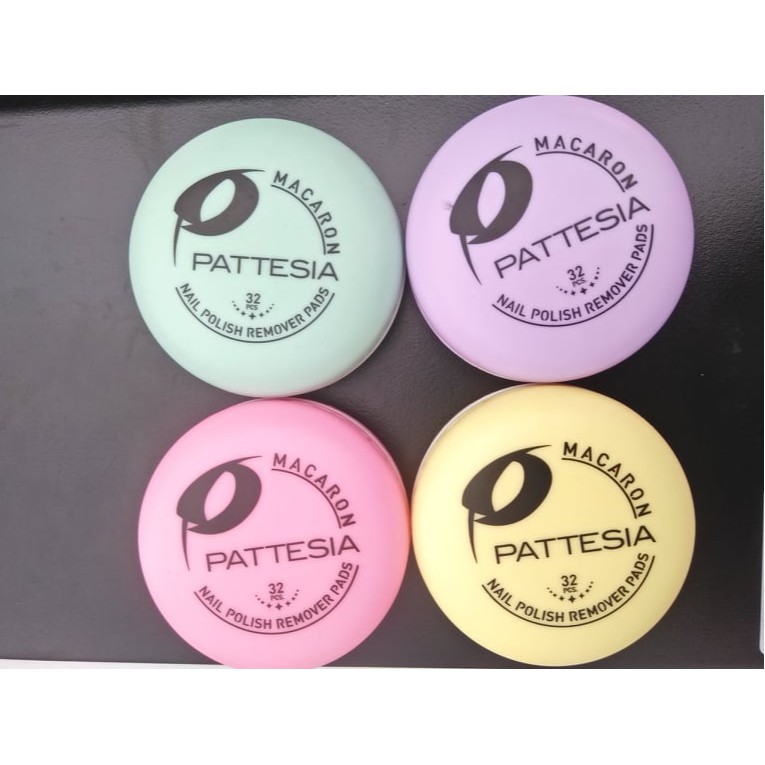 PATTESIA Macaron Nail Polish Remover (ผลิตภัณฑ์ทำความสะอาดเล็บ) 32แผ่น