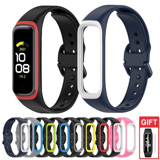 สายนาฬิกาข้อมือซิลิโคน แบบเปลี่ยน สําหรับ Samsung Galaxy Fit 2 SM-R220