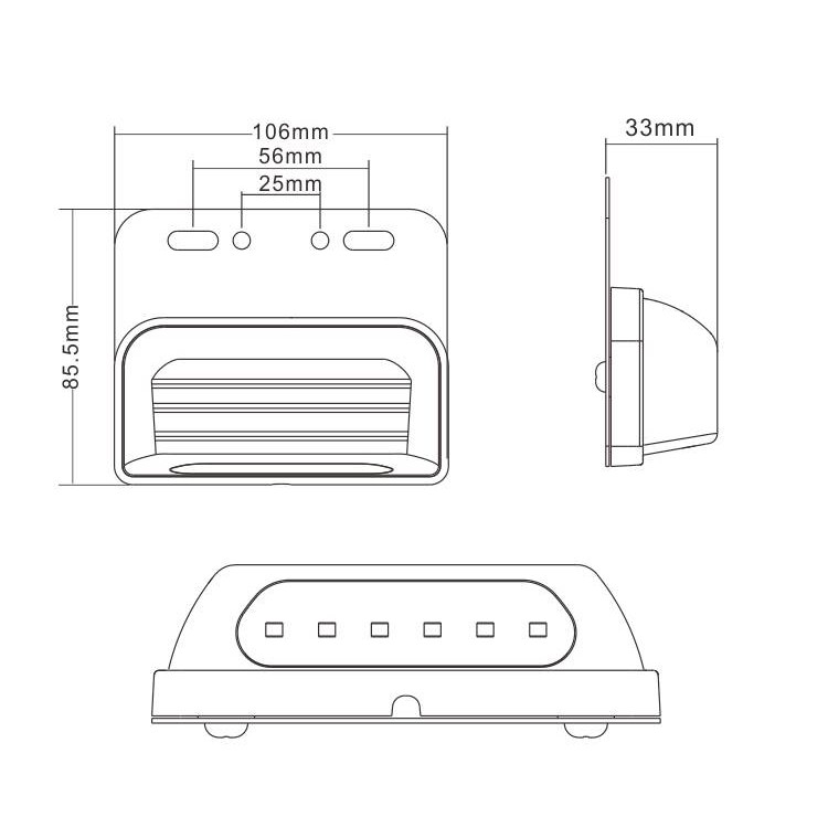 ไฟเลี้ยว-หรือ-ไฟสัญญาณ-led-24-v-ไฟข้างรถ-มี2สี-แดง-เหลือง-รถทัวร์-รถบัส-รถกระบะ