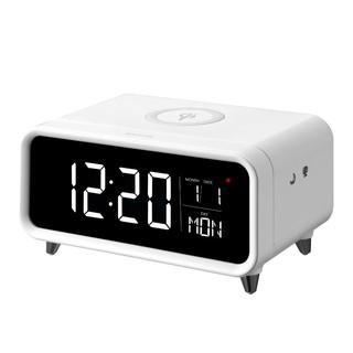 โคมไฟตั้งโต๊ะ นาฬิกาดิจิตอล LED RIN 215070402 สีขาว โคมไฟ โคมไฟ หลอดไฟ LED DIGITAL TABLE CLOCK RIN 215070402 WHITE