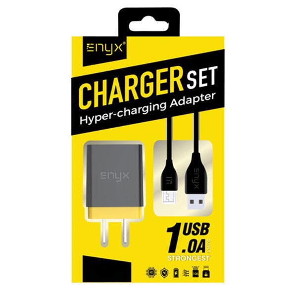 ส่งฟรีต้องใช้โค้ด-charger-set-ชุด-adapter-enyx-พร้อมสายชาร์จ-กล่องเหลืองดำ