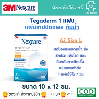 ⏹️ยกกล่อง (3M) TEGADERM NEXCARE SIZE L (10X12CM.) ฟิล์มปิดแผลกันน้ำ 30 ซอง