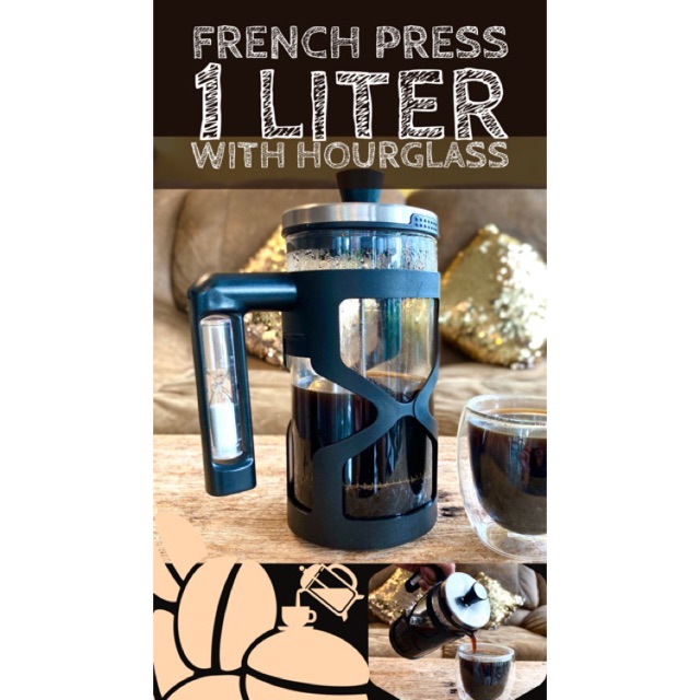 french-press-1-liter-with-hourglass-เครื่องเฟรนซ์เพรส-1ลิตร-มีนาฬิกาทรายจับเวลา