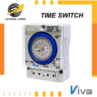 VIVA TB388+(Timer Switch) นาฬิกาตั้งเวลา 24 ชั่วโมง รุ่น TB388+ มีแบตเตอรี่ในตัว สำรองไฟได้ 300 ชั่วโมง รับประกัน 1 ปี