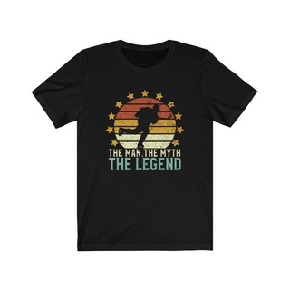 เสื้อยืดผู้ชายเสื้อยืด พิมพ์ลาย The Myth The Legend Ice Hockey สไตล์วินเทจ สําหรับผู้ชาย