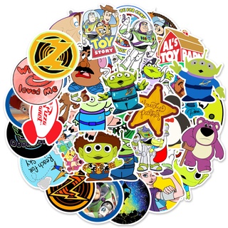 พร้อมส่ง ทอย สตอรี่ toystory  sticker สติกเกอร์กันน้ำรูปแบบที่แตกต่างกัน, 50 ชิ้น toy story lotso Disney