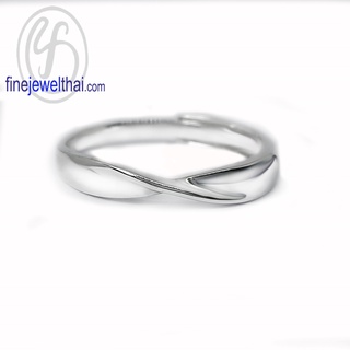 Finejewelthai-แหวนอินฟินิตี้-แหวนมินิมอล-แหวนเกลี้ยง-แหวนเงินแท้-เงินแท้925-Infinity-Minimal-Silver-Ring-R143700