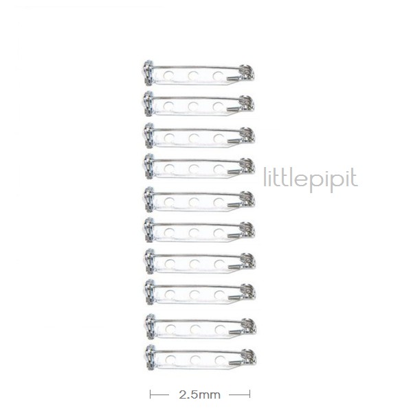 อะไหล่เข็มกลัด-เข็มกลัดเปล่า-แป้นเข็มกลัด-เข็มกลัด-สีนิเกิ้ล-2-5-ซม