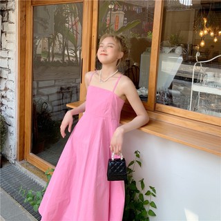 ภาพขนาดย่อของภาพหน้าปกสินค้าพรีออเดอร์ Cross Dress เดรสไขว้หลัง ชุดกระโปรง เดรสสายเดี่ยว เสื้อผ้าสไตล์เกาหลี เดรสยาว เดรสสีชมพู ชุดกระโปรง จากร้าน pinnakee บน Shopee