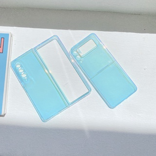 เคสโทรศัพท์มือถือ ชนิดซิลิโคน แบบนิ่ม สีม่วง สดใส สำหรับ Samsung Galaxy Z Fold3 Z Flip3 Z Fold2 Fold Z Flip