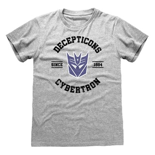 เสื้อยืด พิมพ์ลาย Transformers Decepticons Cybertron Heather สีเทา สไตล์ฮิปฮอป ขายส่ง