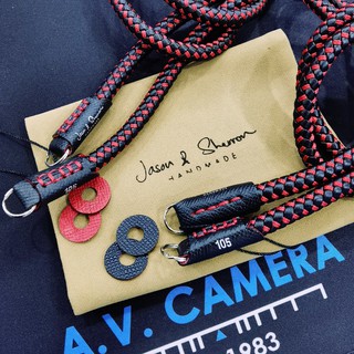 Jason &​ Sherron handmade Weave strap exclusive for Leica Singapore edition black/red