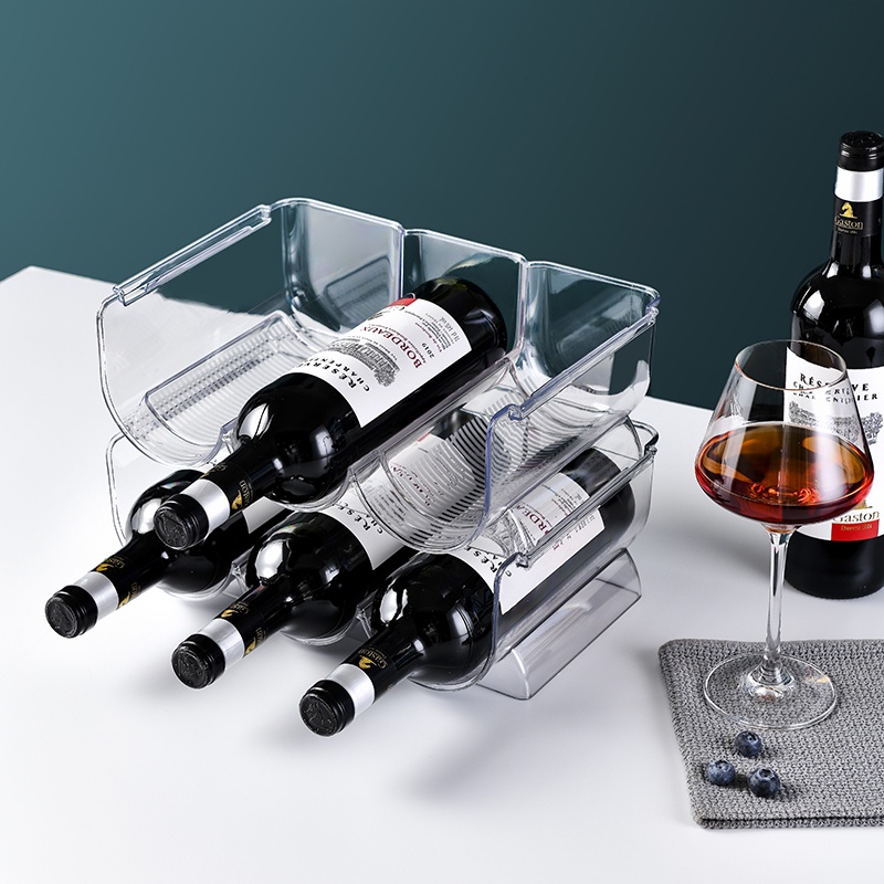 ชั้นวางไวน์-เบียร์-พลาสติก-ขนาดเล็ก-วางซ้อนกันได้-ของใช้ในครัวเรือน