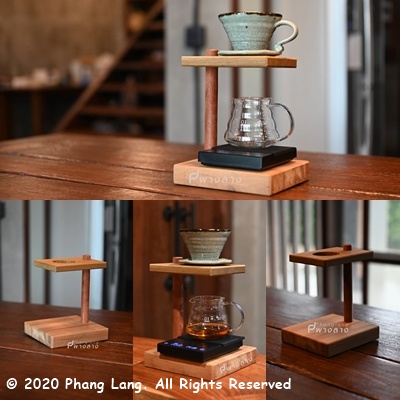 แท่นดริปกาแฟ-ผลิตด้วยไม้สัก-ไม้แดง-ประดู่-มะค่า-dripper-stand-brewer-coffer