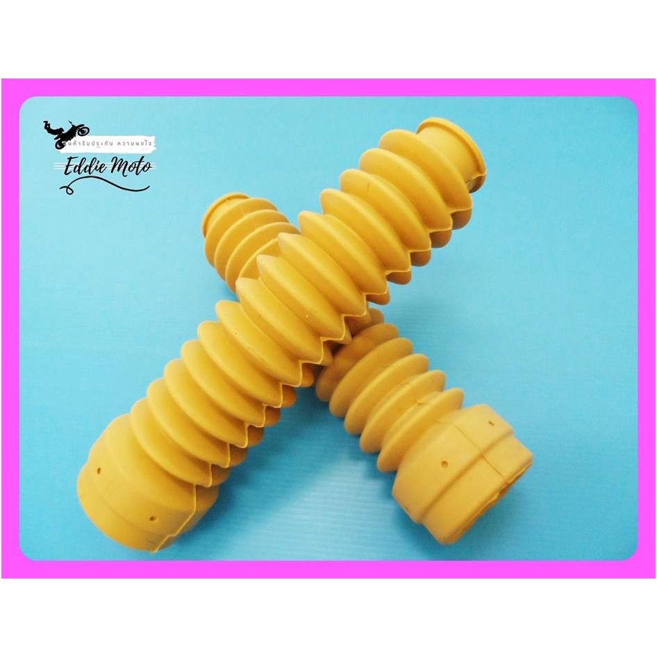 front-fork-boot-yellow-for-honda-mtx125-mtx200-ยางหุ้มโช๊ค-สีเหลือง-ไม่มีลวดรัดปลาย