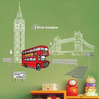 วอลล์สติ๊กเกอร์ KR-0061 I Love London รถบัสลอนดอน