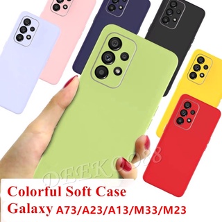 2022 New ใหม่ เคสโทรศัพท์ Samsung Galaxy A13 A23 LTE A73 A03S A03 Core M33 M23 5G 4G Phone Casing Skin Feel Soft Simple Color Silicone Back Cover เคส SamsungA13 SamsungA23 SamsungA73 Smartphone Case