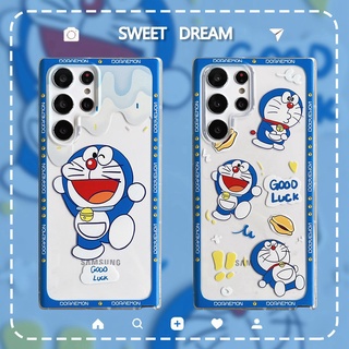 เคสโทรศัพท์มือถือแบบนิ่ม ใส ลายการ์ตูนโดราเอมอน อวกาศ สําหรับ Samsung Galaxy S22 S21 S20 Ultra Plus S21 S20 FE Note 20 Ultra 10 Plus