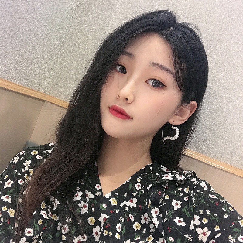 พร้อมส่ง-ต่างหูห่วงไข่มุกหัวใจ-สไตล์-เกาหลี-เครื่องประดับ-earring-jewelry-สำหรับผู้หญิง