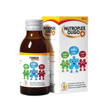 ราคาและรีวิวNutroplex Oligo Plus นิวโทรเพล็กซ์ โอลิโก พลัส วิตามิน เสริมอาหาร รสส้ม สำหรับเด็ก ขนาด 100 ml 1 กล่อง 13428