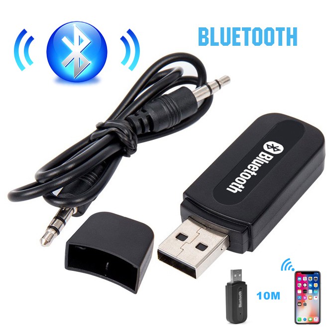 ภาพหน้าปกสินค้าUSB Bluetooth Adapter ไร้สายบลูทู ธ รับเสียง Dongle อะแดปเตอร์ 3.5mm แจ็คสเตอริโอส่งสัญญาณเสียง Audio Wireless Receiver จากร้าน smart_mate บน Shopee