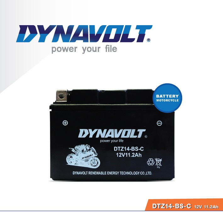 แบตเตอรี่-ไดน่าโวล์ด-battery-dynavolt-dtz14-bs-12v-11-2ah