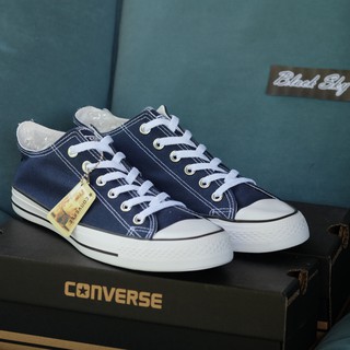 Converse All Star (Classic) ox - Blue  รุ่นฮิต สีกรม รองเท้าผ้าใบ คอนเวิร์ส ได้ทั้งชายหญิง