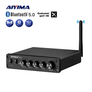 AIYIMA A03 TPA3116D2 Subwoofer Amplifier HiFi 2.1 Digital Bluetooth  Power Amplifiers 50Wx2+100W