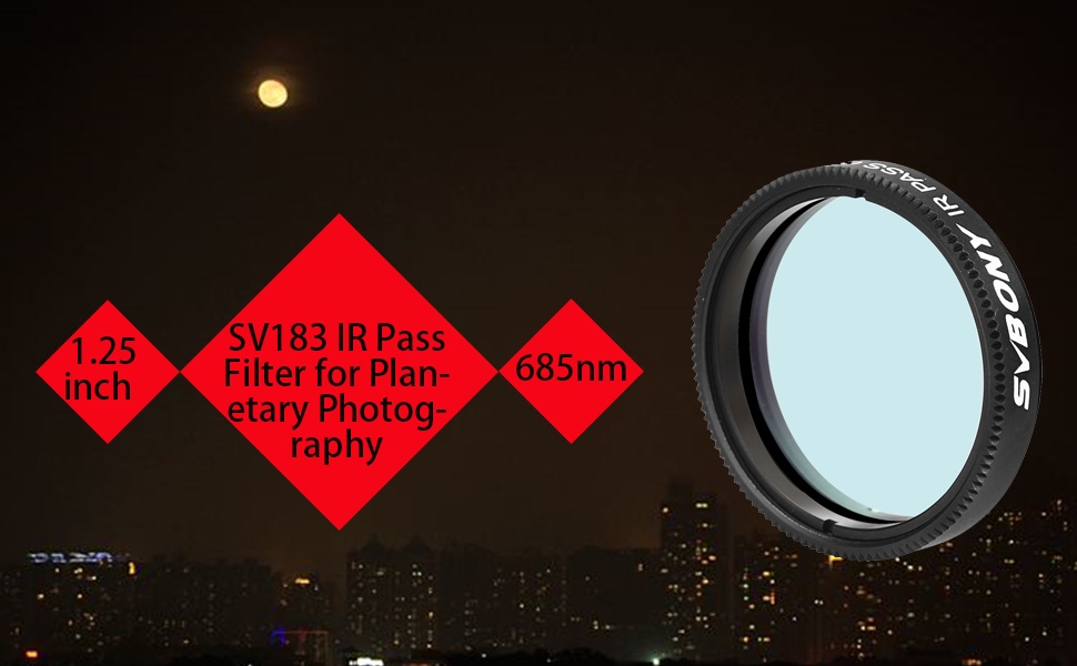 รูปภาพของ Svbony SV183 ฟิลเตอร์ IR Pass 685nm สําหรับกล้องถ่ายภาพดาวเคราะห์ 1.25 2 นิ้ว