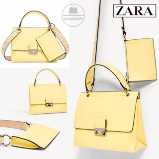 ZARA CITY BAG WITH PURSE (outlet) สีเหลือง