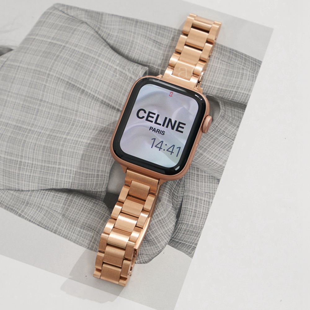 ภาพสินค้าสายนาฬิกาข้อมือ สเตนเลส โลหะ สําหรับ Iwatch Series 7 SE 6 5 4 3 2 Compatible With สายนาฬิกา Apple 41 มม. 45 มม. 40 มม. 44 มม. จากร้าน shines.th บน Shopee ภาพที่ 7