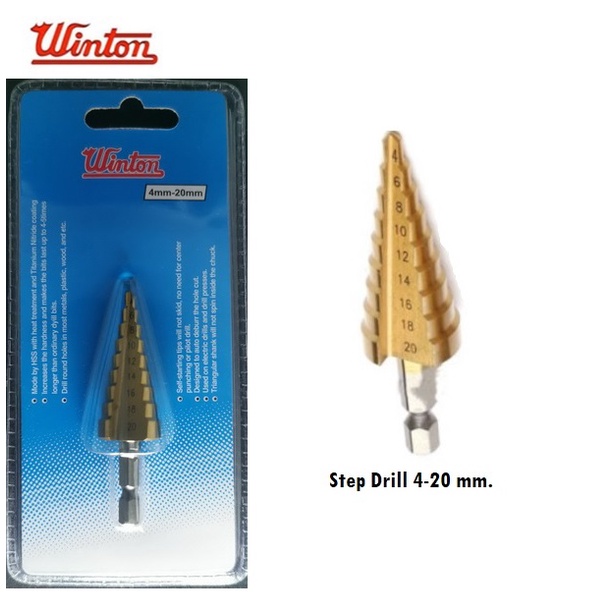 ดอกสว่านเจดีย์-winton-step-drill-bit-4-12-4-20-4-32-mm