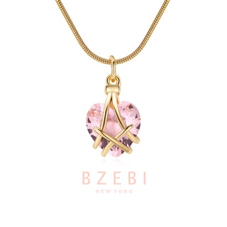 BZEBI สร้อยคอแฟชั่น หัวใจ Barbie สแตนเลส ไม่ลอก เกาหลี necklace แฟชั่นผู้หญิง 18k เครื่องประดับ สําหรับผู้หญิง 398n