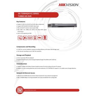 เครื่องบันทึกภาพ Hikvision 16CH.4MP DS-7216HQHI-K1