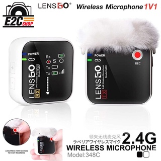 LENSGO LAVALIER WIRELESS MICROPHONE 2.4G 348C 1V1 ( 1ตัวรับ 1ตัวส่ง ) รับประกันศูนย์