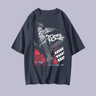 เสื้อยืด โอเวอร์ไซซ์ ลาย My chemical Romance สไตล์วินเทจสามารถปรับแต่งได้