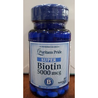 ภาพหน้าปกสินค้าPuritan Biotin 5000 mcg 60 softgels ที่เกี่ยวข้อง