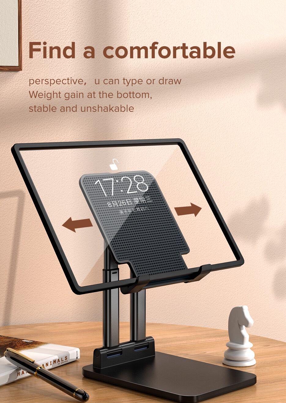 ภาพประกอบคำอธิบาย llano ipad stand ขาตั้ง แบบพับได้ สำหรับ iPad แท็ปเล็ต มือถือ