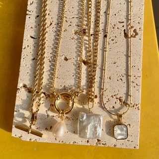 𝐴𝑆𝐻𝐼𝑅𝐴 (18k gold plated) สร้อยมุกแท้ สร้อยคอแฟชั่น สร้อยสายฝอ pearl necklace stainless necklace fashion necklace