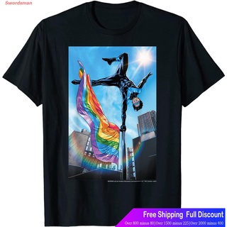 Tee Swordsman เสื้อยืดผู้ชายและผู้หญิง DC Comics Pride Nightwing Flag Flip T-Shirt Sports T-shirt3Nv