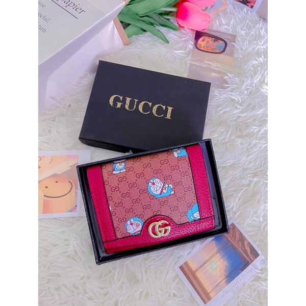 กระเป๋าตังค์-gucci-x-โดเรม่อน-ใบสั้น