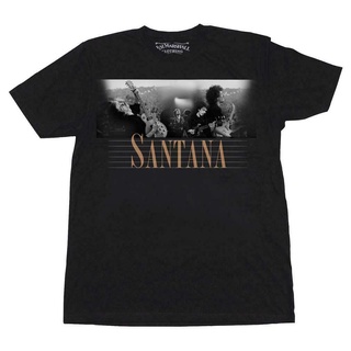 เสื้อยืดผ้าฝ้ายCOTTON เสื้อยืด Carlos Santana Here and ThenS-5XL