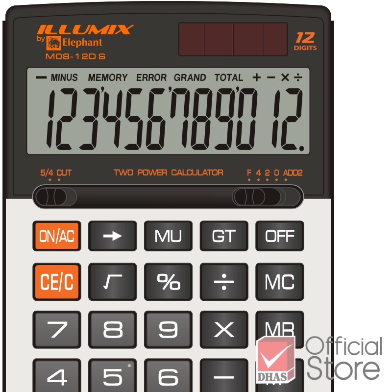 illumix-เครื่องคิดเลข-เครื่องคิดเลขขนาดกลาง-รุ่น-m08-12d-สีเงิน-จำนวน-1-เครื่อง