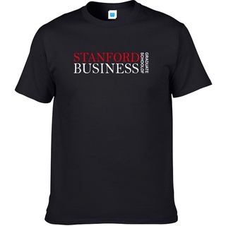 เสื้อผ้าผชเสื้อยืดแขนสั้น คอกลม พิมพ์ลาย Stanford University สไตล์นักธุรกิจ สําหรับผู้ชายS-5XL